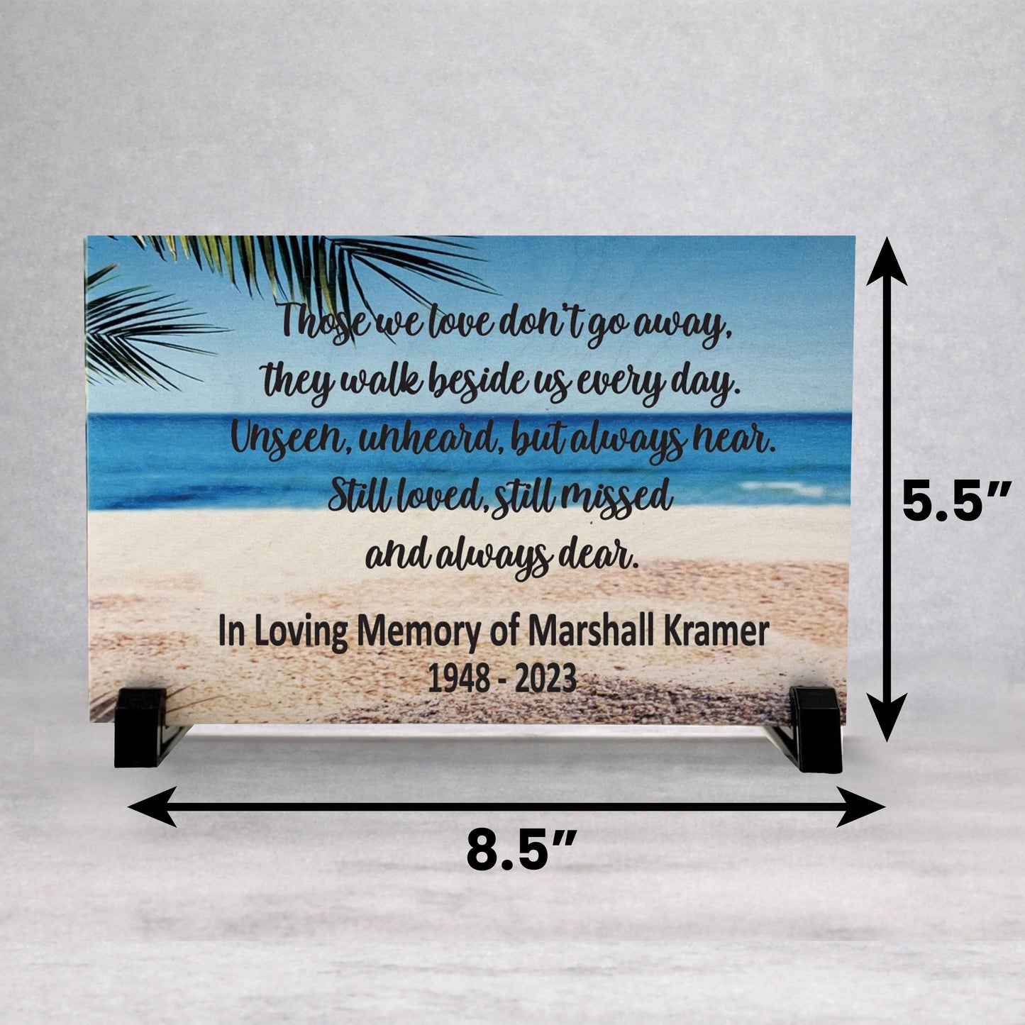 Personalized Wood Memorial - Beach Memorial Gift
