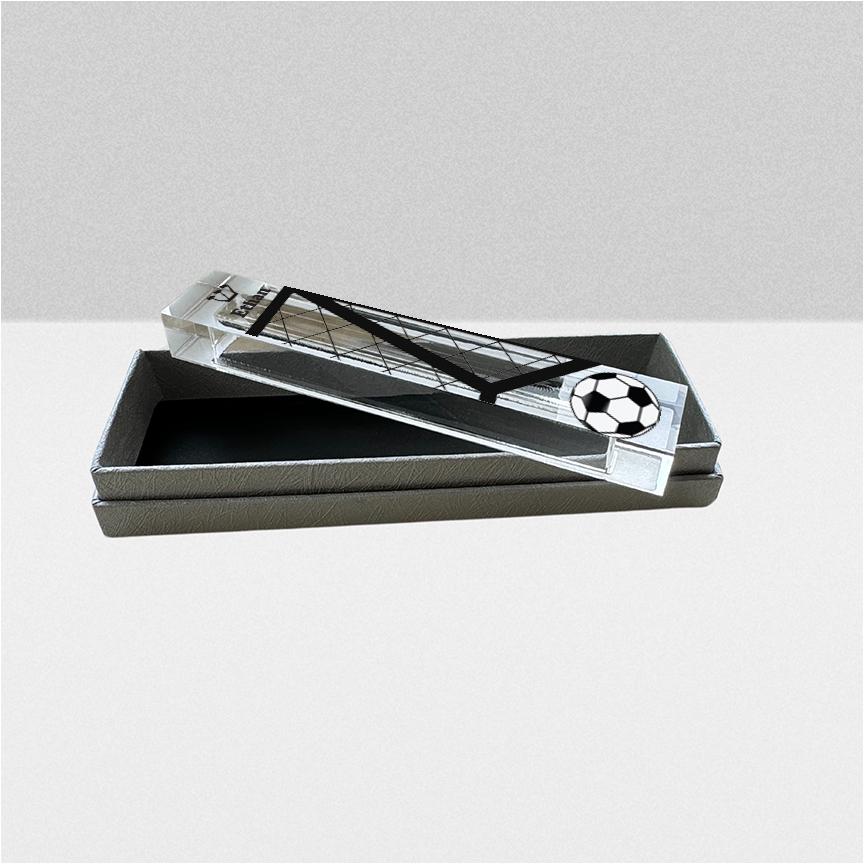 Personalized Soccer Mezuzah - Boys Room - Acrylic Mezuzah - Modern Mezuzah - Teen Mezuzah - Soccer Player Mezuzah