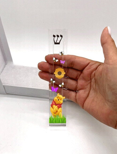 Winnie the Pooh Mezuzah -Personalized Kids Mezuzah - Acrylic Mezuzah - Modern Mezuzah - New Baby Gift - Bris Gift - Baby Shower Gift