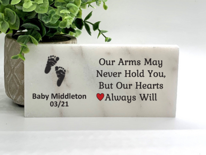 Baby Memorial Stone - Personalized Infant Remembrance Gift | Custom Keepsake