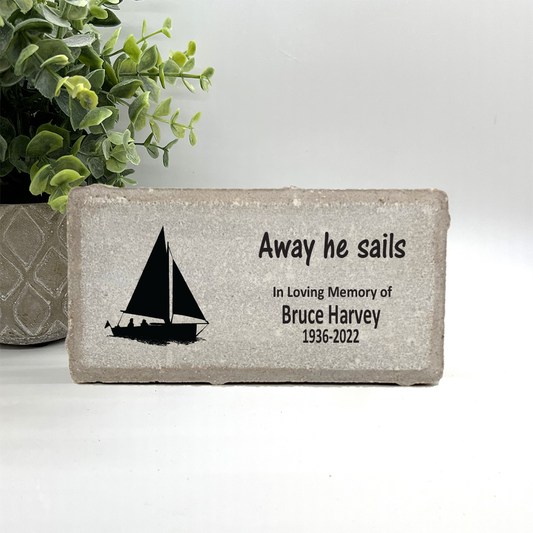 Sailor Memorial Stone – Personalized Memorial Stone for Garden & Indoor Use