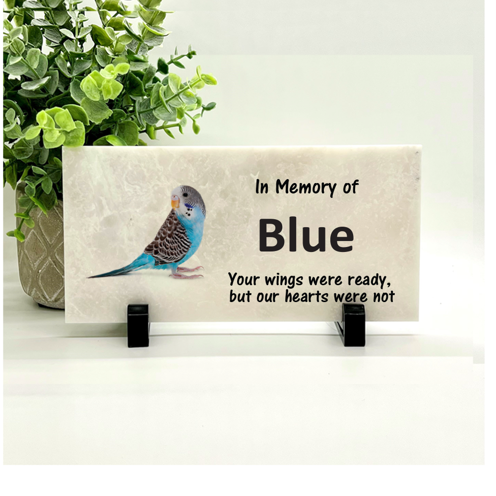 Parakeet Memorial Stone - Personalized Pet Memorial Stone | Custom Outdoor Garden Plaque