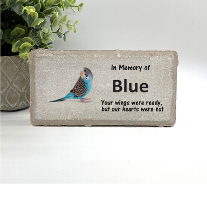 Parakeet Memorial Stone - Personalized Pet Memorial Stone | Custom Outdoor Garden Plaque