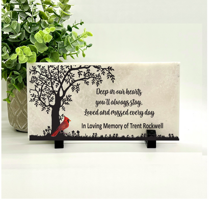 Personalized Memorial Stone – Custom Sympathy Gift | Outdoor Memorial Plaque