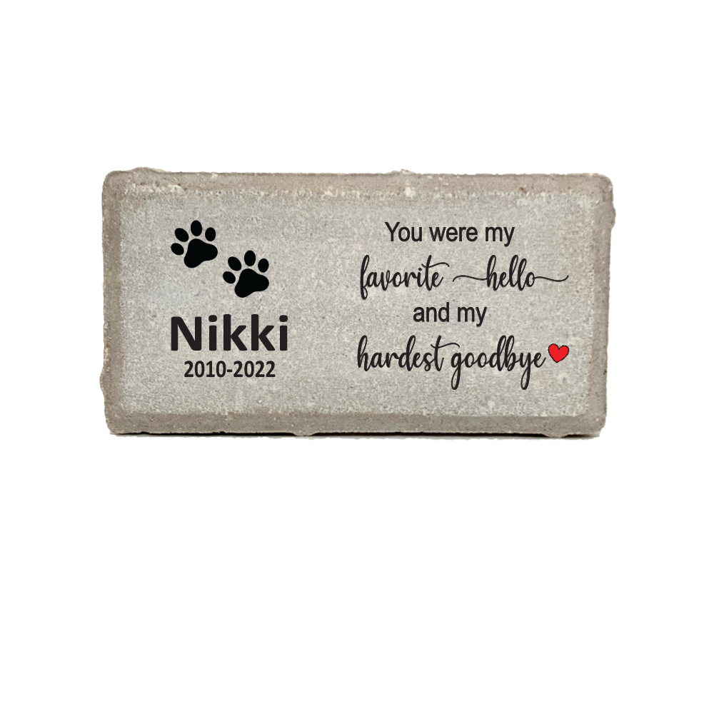 Dog Memorial Stone - Personalized Pet Memorial Gift With Name & Date