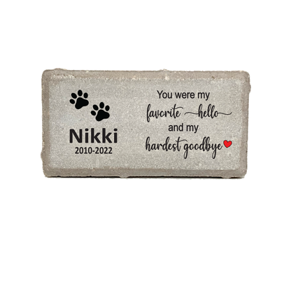 Dog Memorial Stone - Personalized Pet Memorial Gift With Name & Date