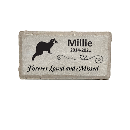 Ferret Memorial Stone - Personalized Pet Memorial Gift | Outdoor & Indoor Plaque