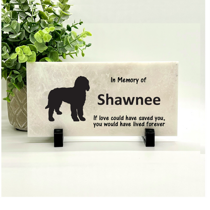Golden Doodle Memorial Stone - Personalized Pet Memorial Stone for Garden & Home