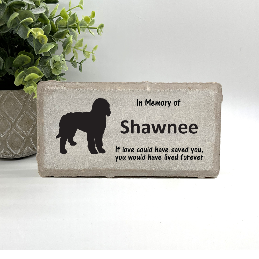Golden Doodle Memorial Stone - Personalized Pet Memorial Stone for Garden & Home
