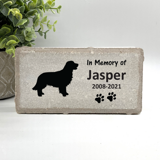 Golden Retriever Memorial Stone - Personalized Dog Memorial Gift