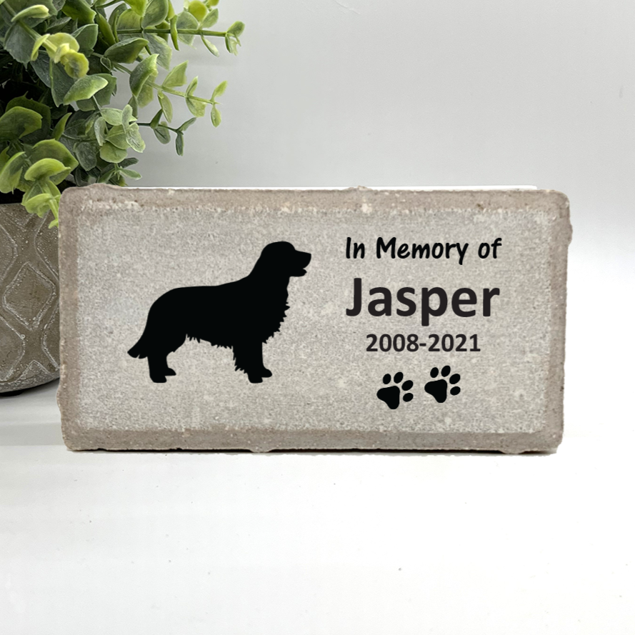 Golden Retriever Memorial Stone - Personalized Dog Memorial Gift