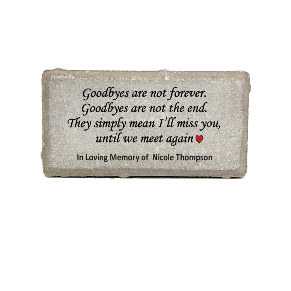 Personalized Memorial Stone – Custom Memorial Gift for indoors or outdoors