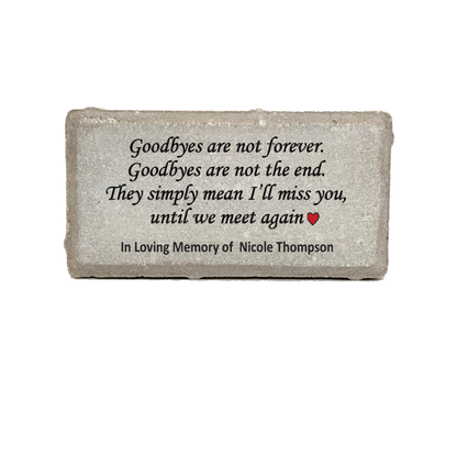 Personalized Memorial Stone – Custom Memorial Gift for indoors or outdoors