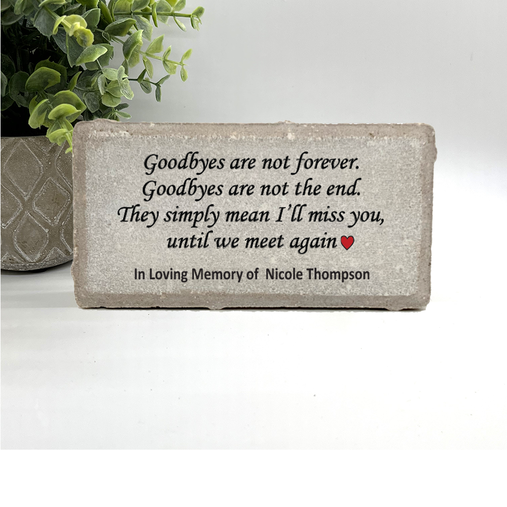 Personalized Memorial Stone – Custom Memorial Gift for indoors or outdoors