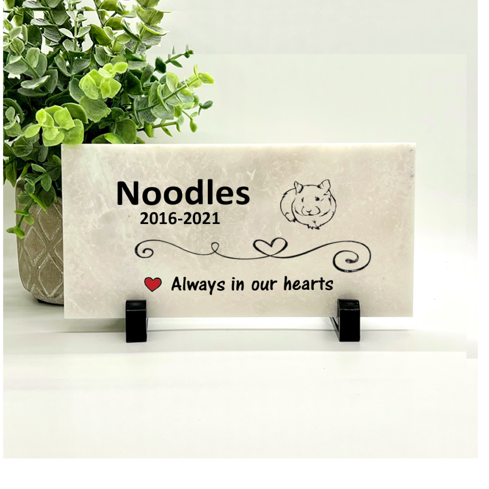 Guinea Pig Memorial Stone - Personalized Pet Memorial Stone With Name & Date