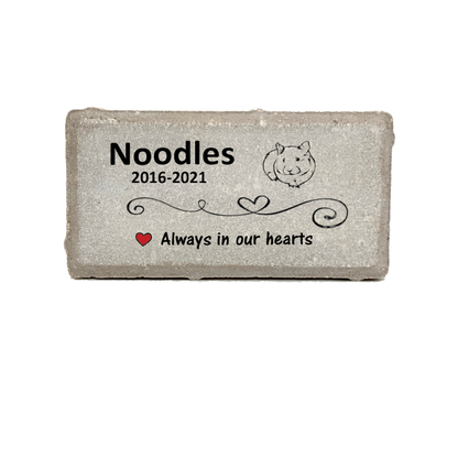 Guinea Pig Memorial Stone - Personalized Pet Memorial Stone With Name & Date