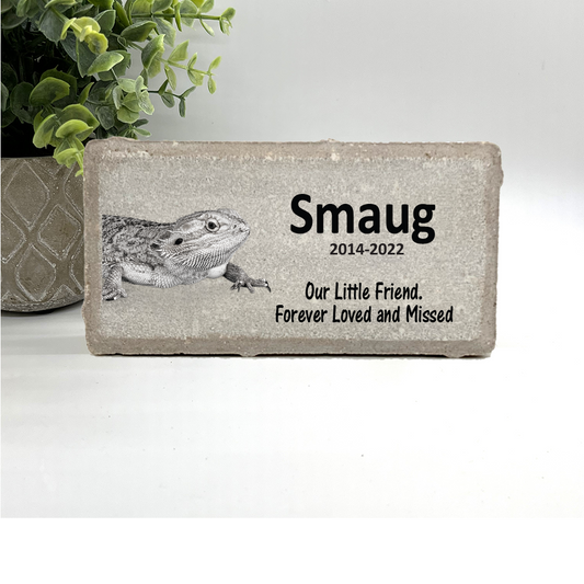 Iguana Memorial Stone - Personalized Bearded Dragon Memorial Pet Loss Sympathy Gift