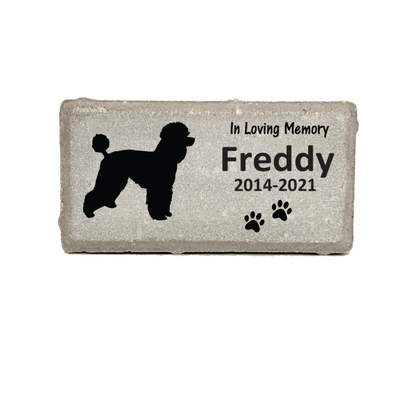 Poodle Memorial Stone - Personalized Dog Memorial Garden Stone Gift