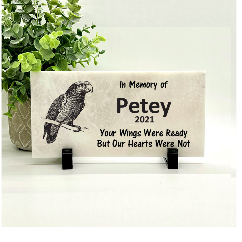 Parrot Memorial Stone - Personalized Pet Memorial Gift | Outdoor Concrete Paver