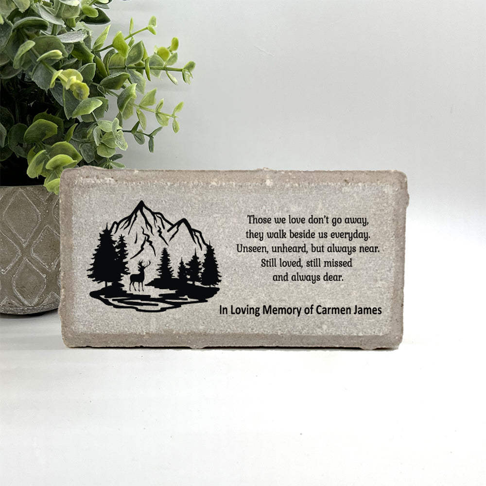 Memorial Stone - Custom Sympathy Gift With Deer Memorial For Outdoor Garden