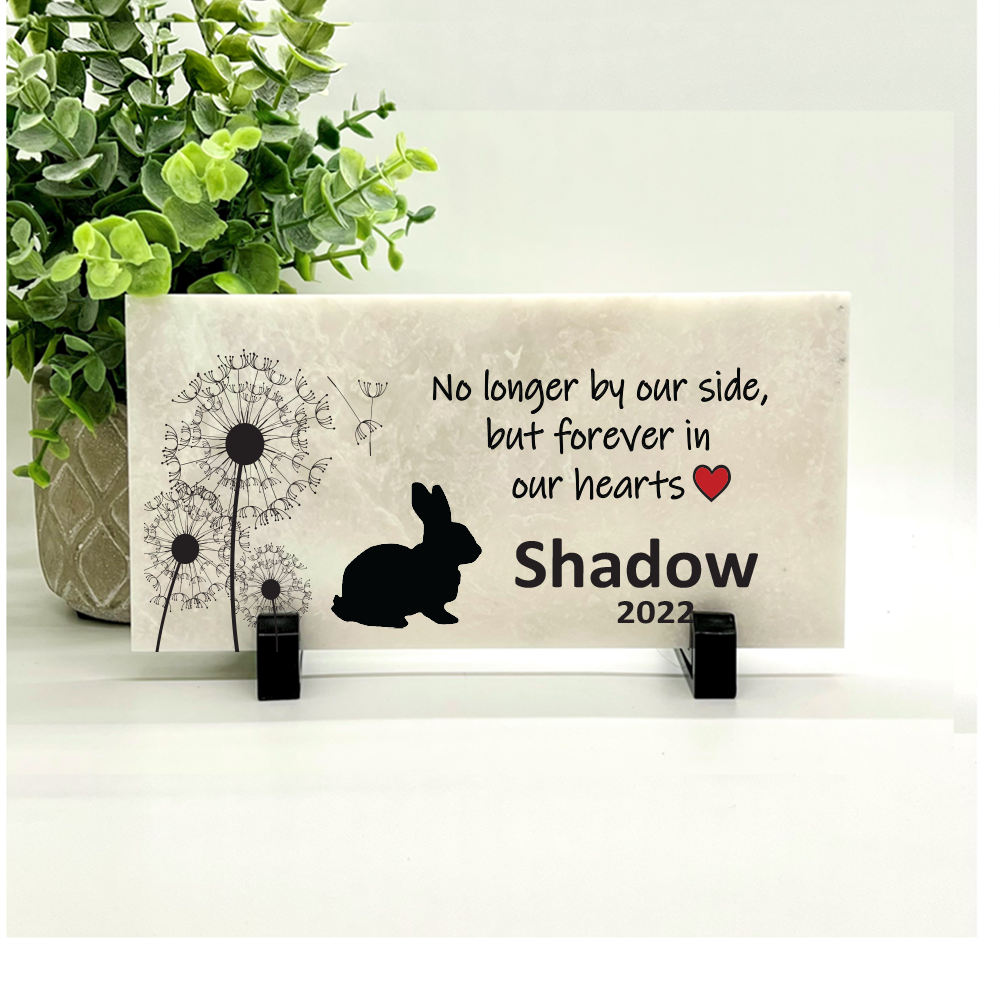 Rabbit Memorial Stone - Personalized Bunny Pet Memorial Stone for Garden Tribute