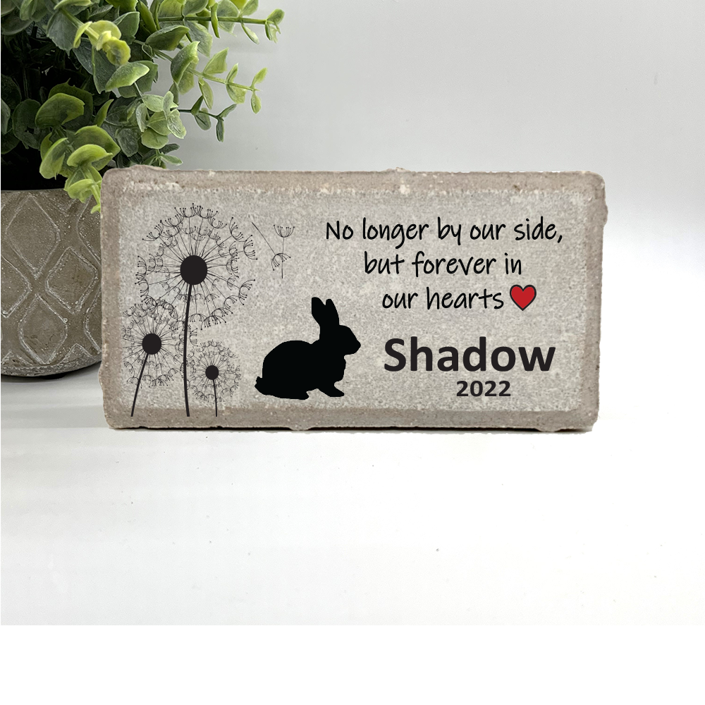 Rabbit Memorial Stone - Personalized Bunny Pet Memorial Stone for Garden Tribute