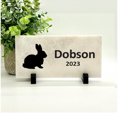 Rabbit Memorial Stone - Personalized Pet Memorial Stone | Custom Keepsake