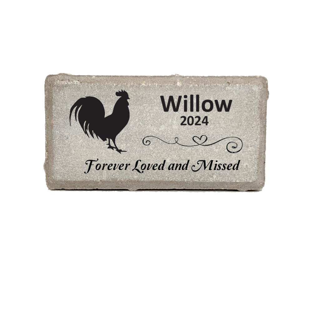 Rooster Memorial Stone – Personalized Pet Memorial Stone | Custom Plaque