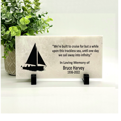 Sailor Memorial Stone – Personalized Remembrance Stone for Garden & Indoor Use