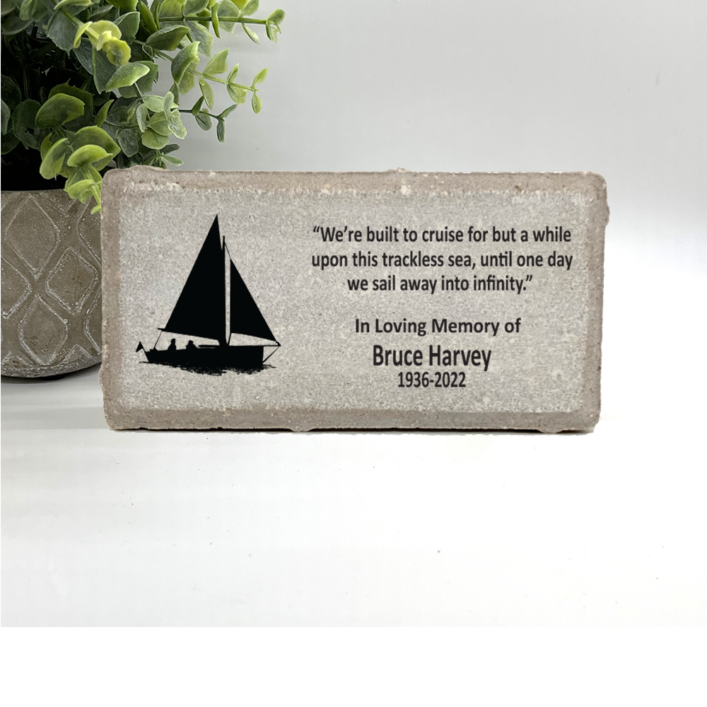 Sailor Memorial Stone – Personalized Remembrance Stone for Garden & Indoor Use