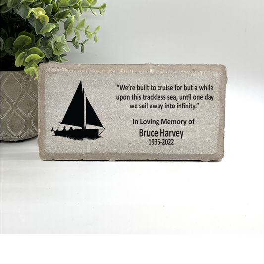 Sailor Memorial Stone – Personalized Remembrance Stone for Garden & Indoor Use