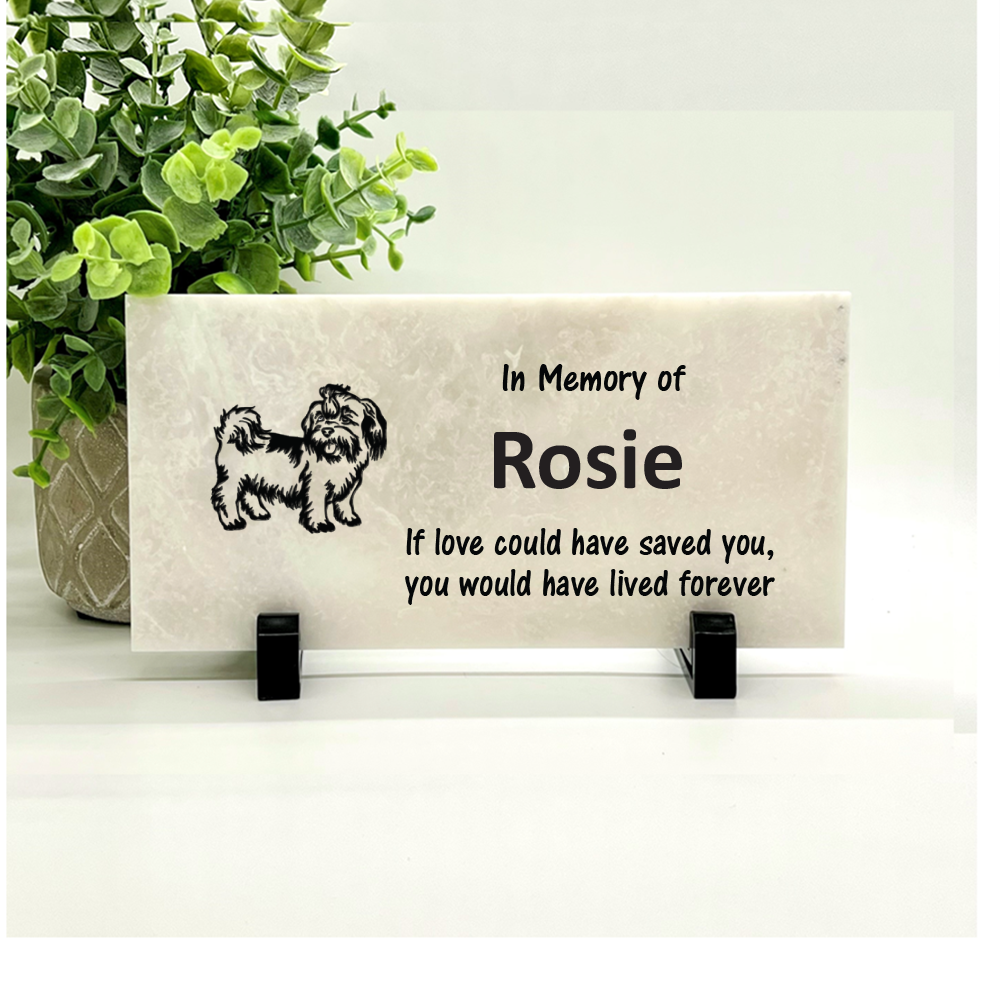 Shih Tzu Memorial Stone – Personalized Dog Memorial & Custom Pet Loss Gift