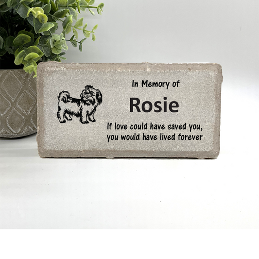 Shih Tzu Memorial Stone – Personalized Dog Memorial & Custom Pet Loss Gift