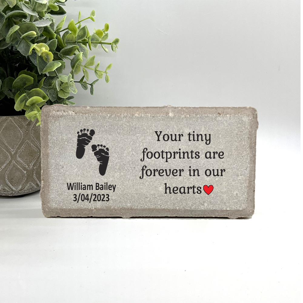 Baby Memorial Stone - Personalized Keepsake For Infant Loss | Sympathy Gift