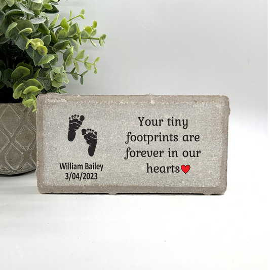 Baby Memorial Stone - Personalized Keepsake For Infant Loss | Sympathy Gift