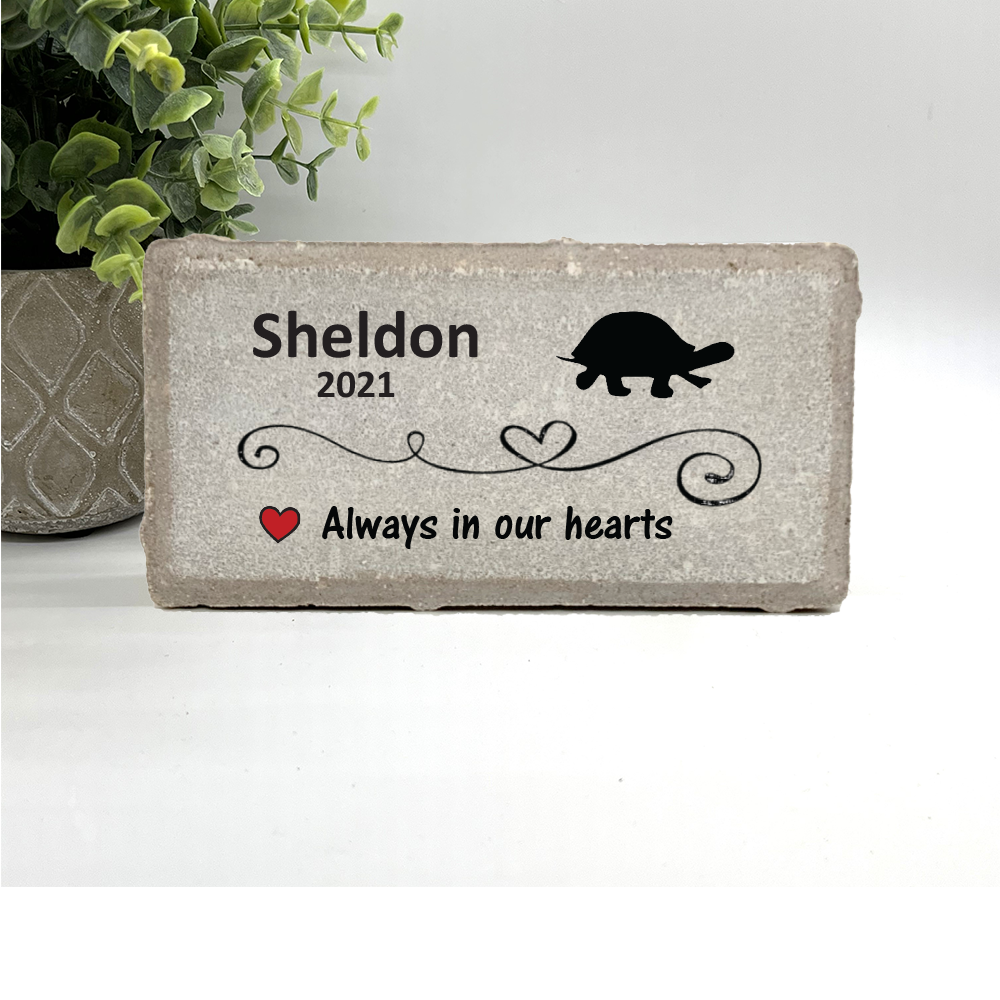 Turtle Memorial Stone - Personalized Custom Pet Loss Memorial Gift