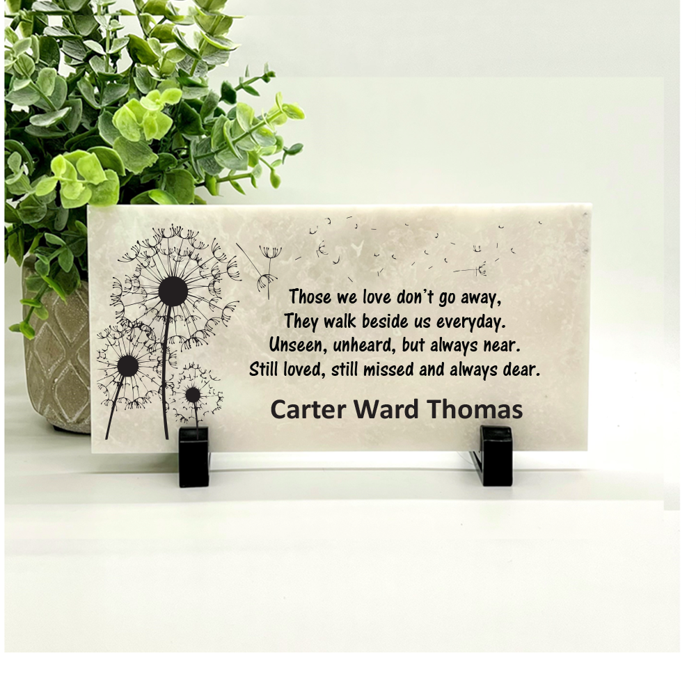 Personalized Dandelion Memorial Stone - Custom Grave Marker | Memorial Garden Stone