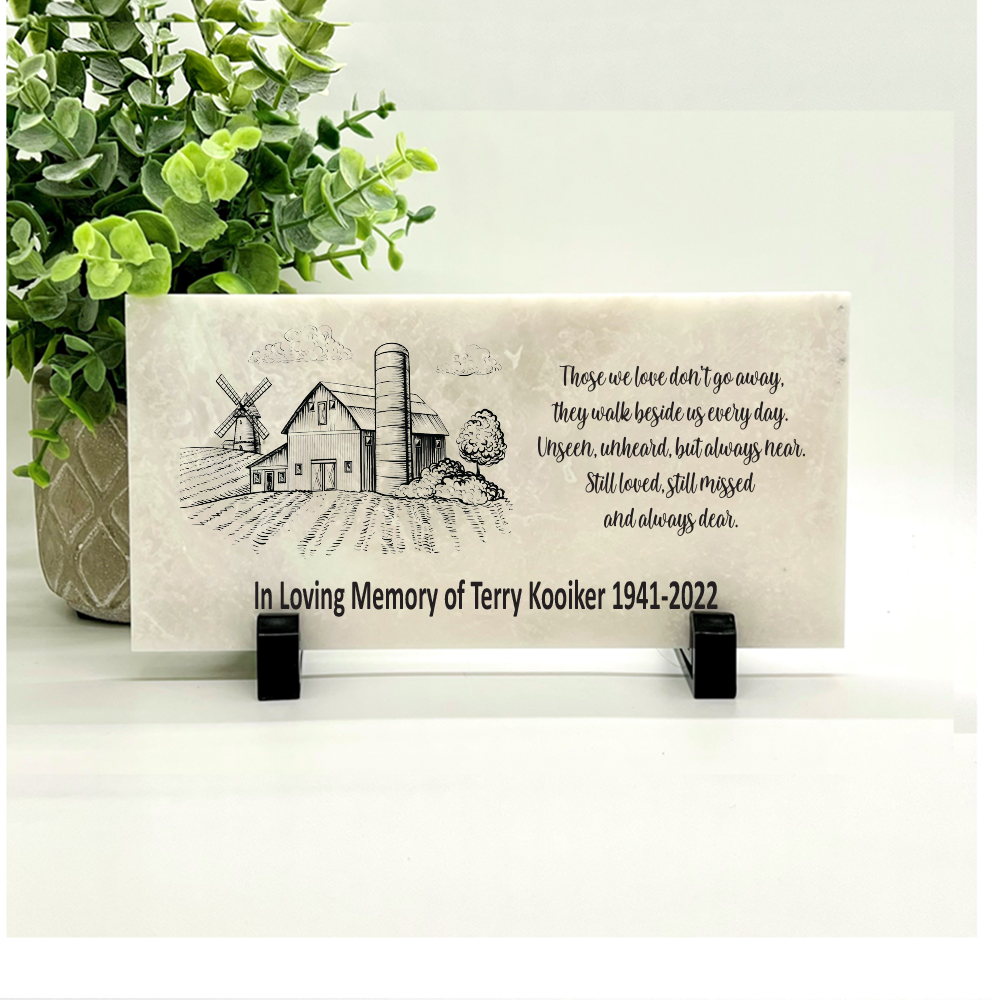 Farmer Memorial Stone – Personalized Custom Farm Stone | Outdoor Garden Tribute
