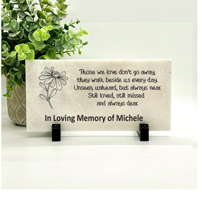 Memorial Stone - Personalized Flower Tribute | Custom Sympathy Gift Marker