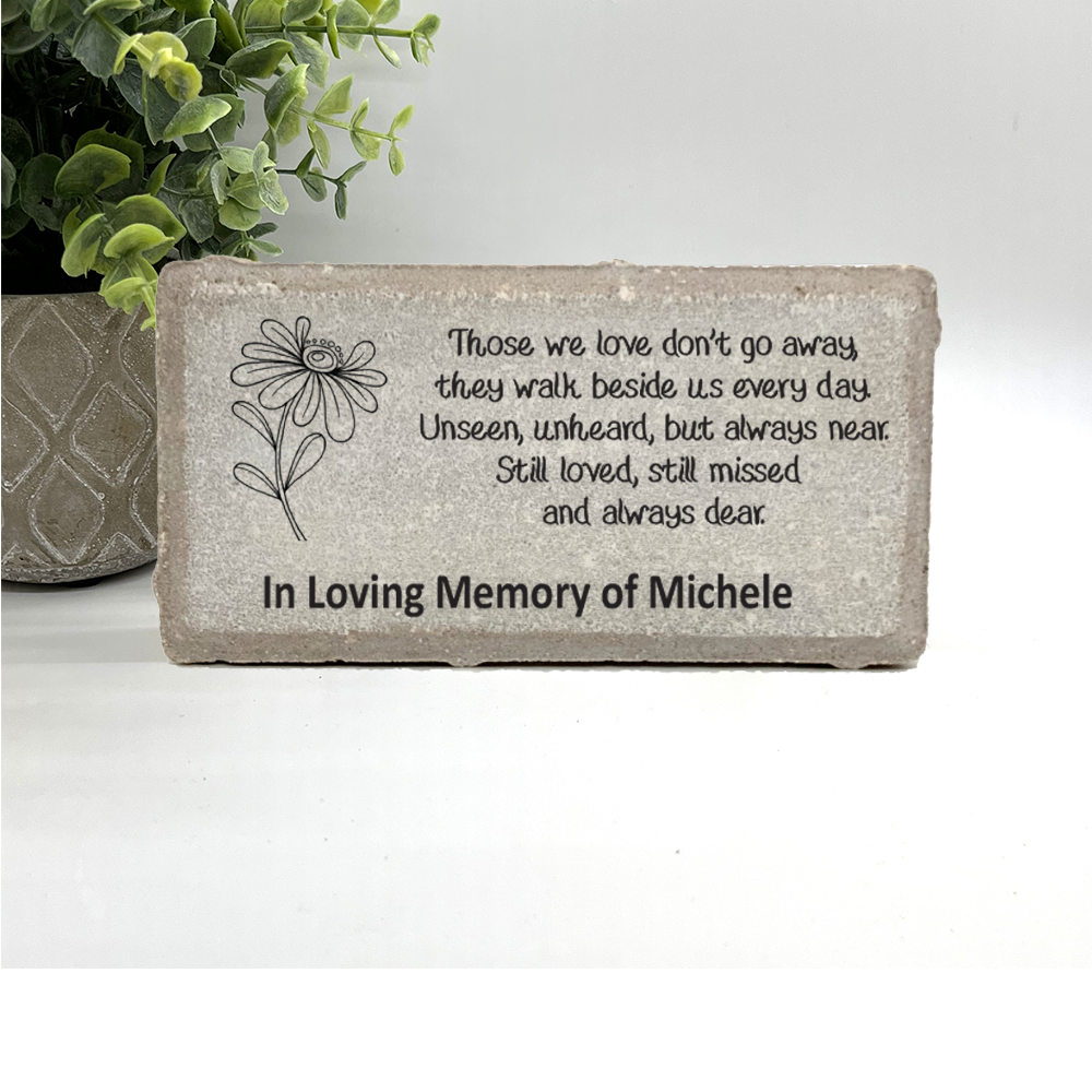 Memorial Stone - Personalized Flower Tribute | Custom Sympathy Gift Marker