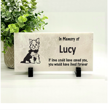 Yorkie Memorial Stone - Personalized Pet Memorial | Custom Stone