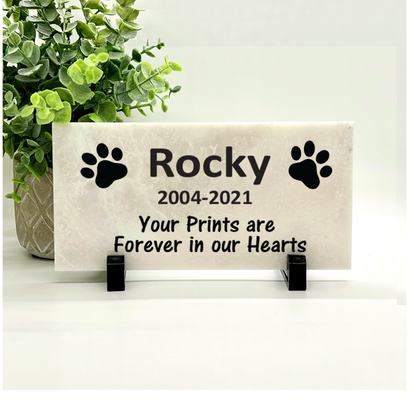 Pet Memorial Stone - Personalized Custom Pet Stone With Name & Date