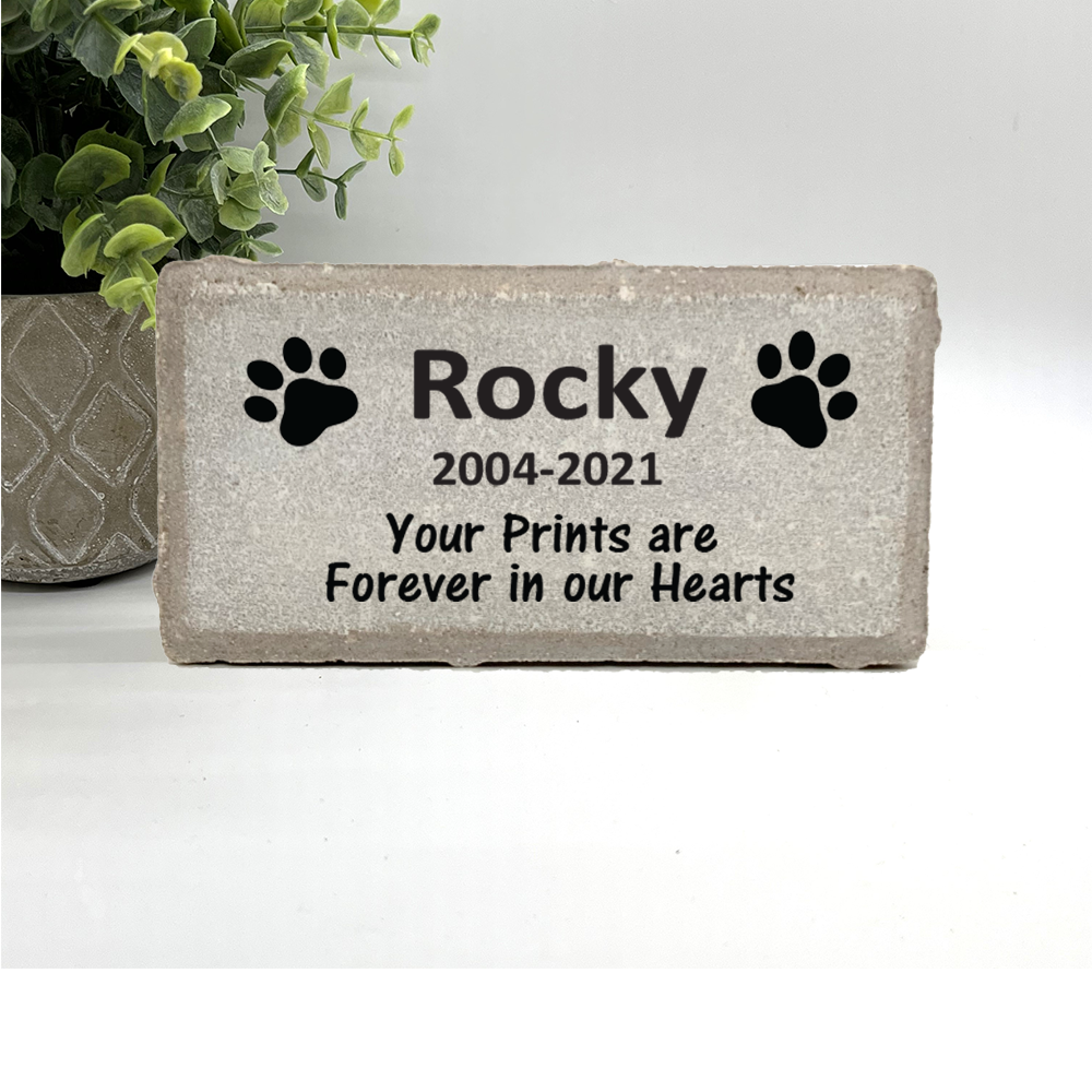 Pet Memorial Stone - Personalized Custom Pet Stone With Name & Date