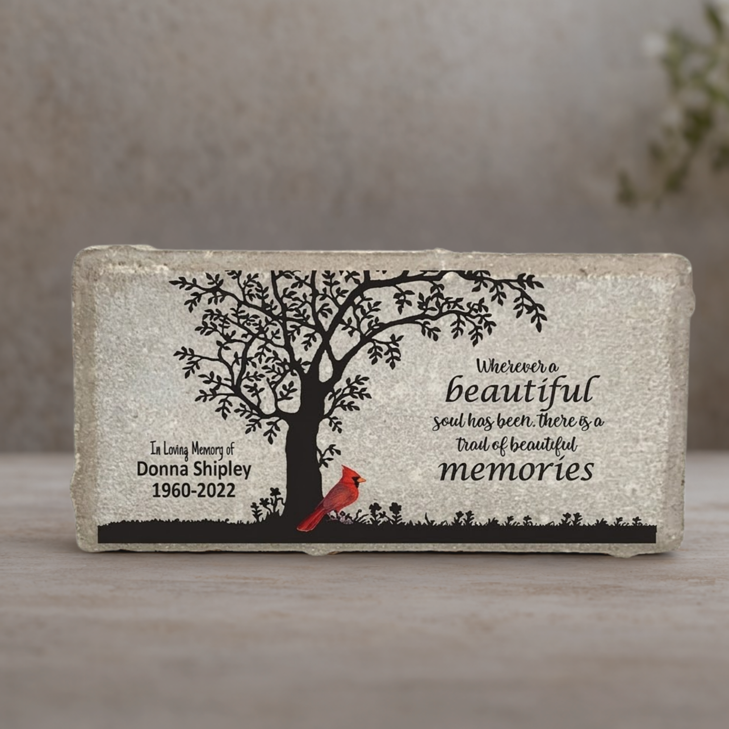 Personalized Memorial Stone – Custom Remembrance Plaque | Outdoor Garden Paver