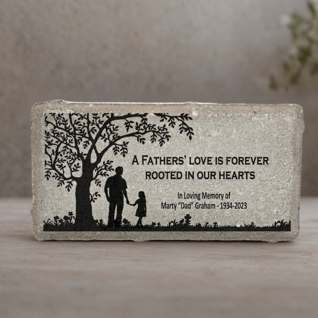 Father Memorial Stone - Personalized Father Sympathy Gift Keepsake