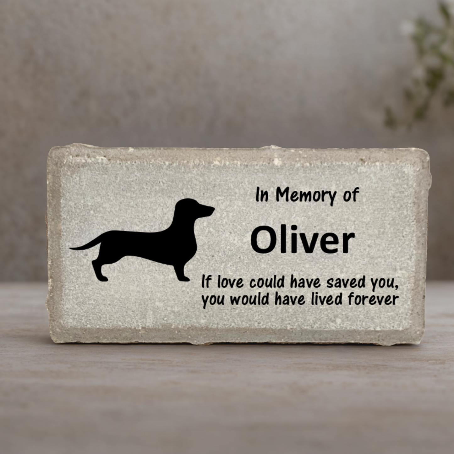 Dachshund Memorial Stone – Personalized Dog Memorial Plaque | Sympathy Gift