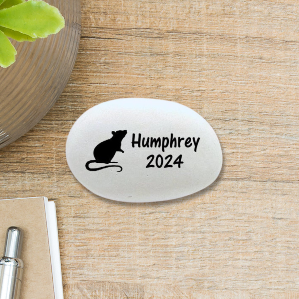 Rat Memorial Stone - Personalized Pet Loss Keepsake | Custom Indoor Memorial
