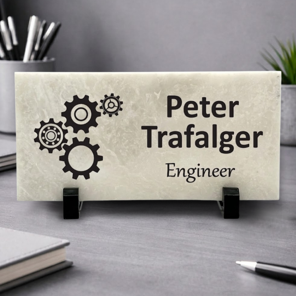 Engineer Marble Desk Name Plate