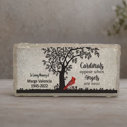 Cardinal Memorial Stone – Personalized Outdoor & Indoor Sympathy Keepsake