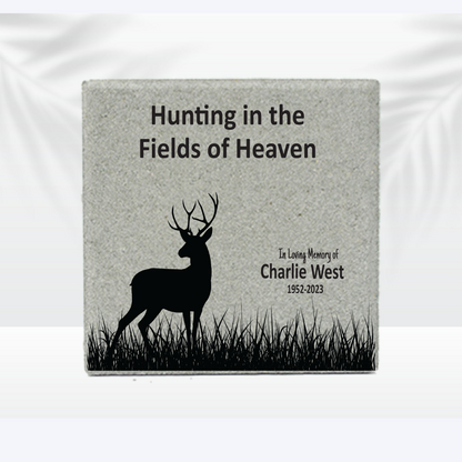 Personalized Memorial Stone – Hunter Memorial Gift | Custom Concrete or Marble Plaque